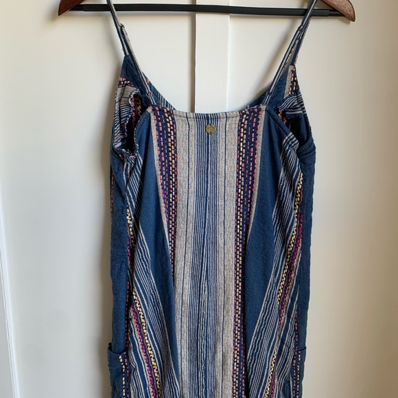 Rip Curl River Song Striped Button Front Mini Dress - Picture 6 of 6